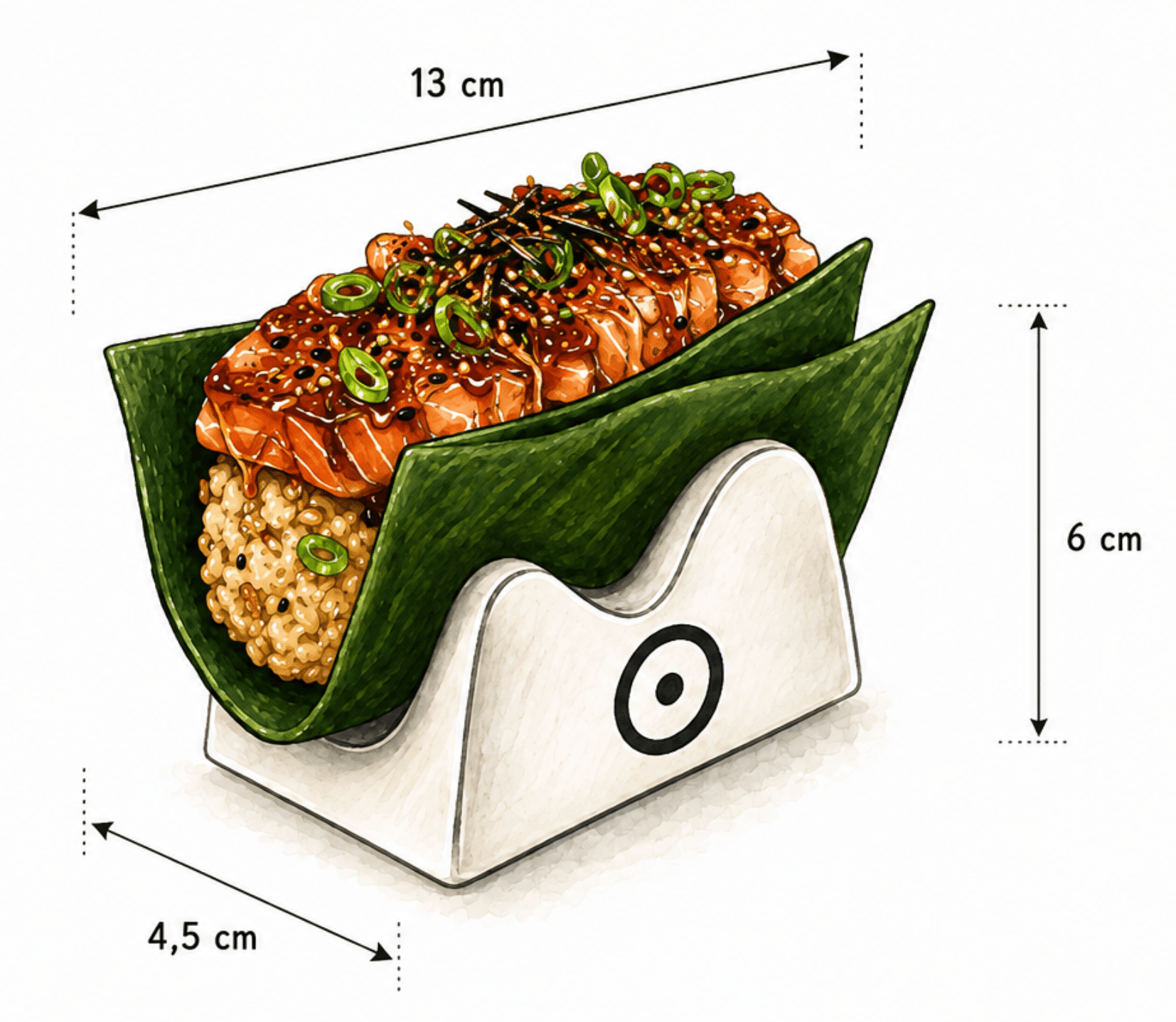 Hiraki bei O·MO·I – knusprige Nori-Happen mit Sushireis, Topping und Finish-Sauce